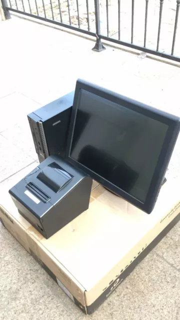 15" Touchscreen All In One POS System Restaurant Point Of Sale 1 Printers