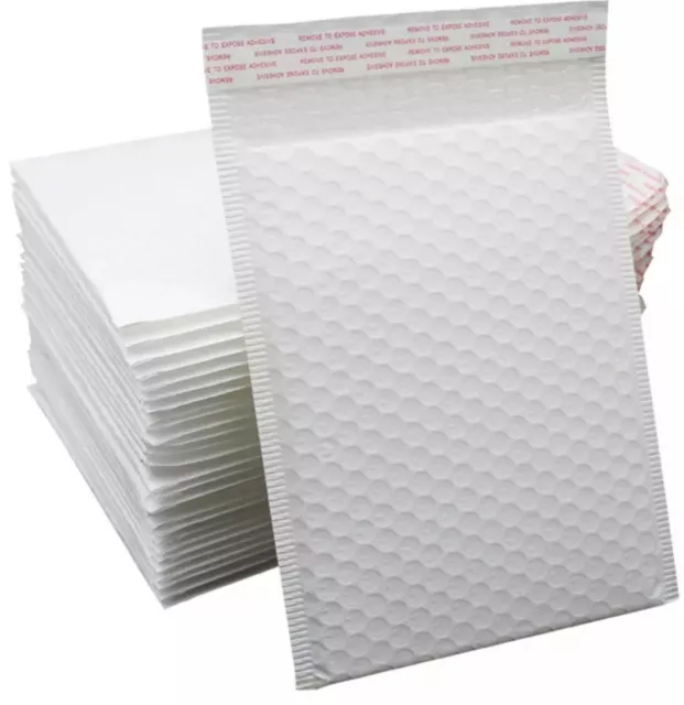 Any Size Poly Bubble  Mailers Shipping Mailing Padded Bags Envelopes White