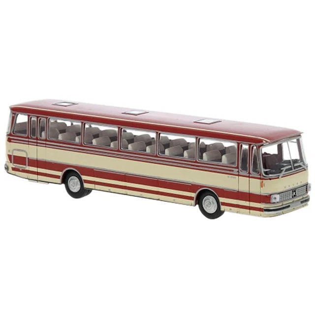 Modellfahrzeug Setra S 150 H, rot/beige, 1970.