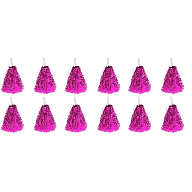 12 pièces cheer pom poms pom poms de pom-pom girl portable pompoms pom-pom girl