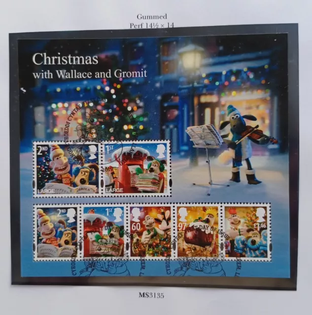 2010 Wallace and Gromit Christmas miniature sheet  SG MS3135  fine used