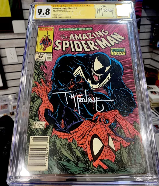 Amazing Spider-Man #316 Newsstand Edition CGC 9.8 SS Todd McFarlane ICONIC ISSUE