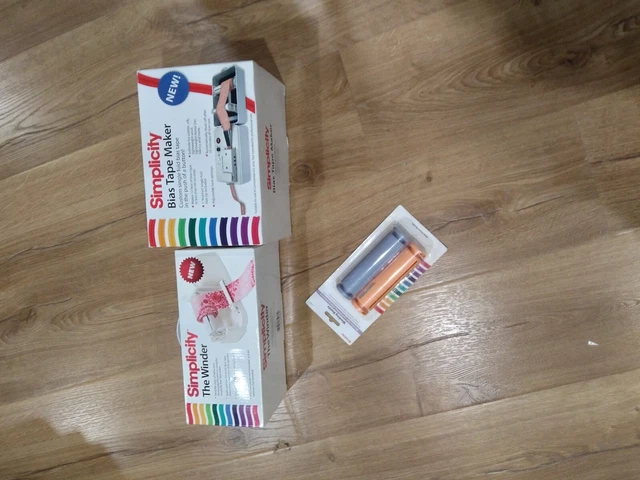 Simplicity Bias Tape Maker and The Winder and extra winding rolls Simplicity Bias Tape Maker and The Winder and extra winding rolls