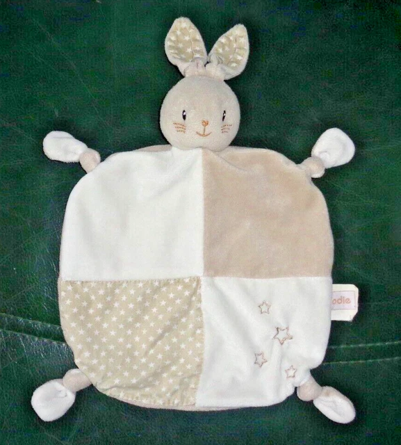 Hp/ Mon Doudou D'amour Dodie Plat Lapin Beige Blanc Coeur Etoile Tbe