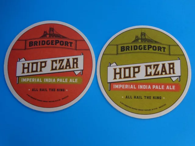 Beer Bar Coaster ~ BRIDGEPORT Brewing Hop Czar Imperial India Pale Ale ~ OREGON