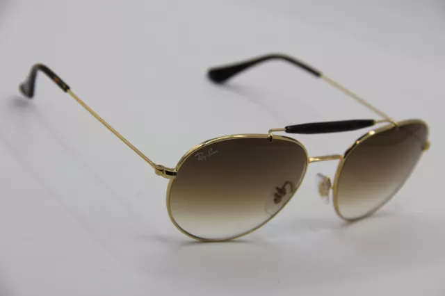 Ray-Ban Rb 3540 001/51 Gold Gradient Authentic Sunglasses 58-18