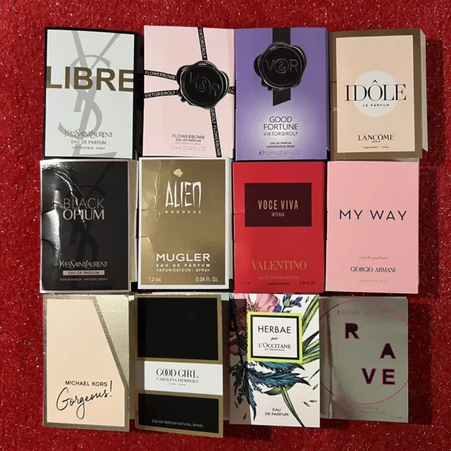 Designer Perfume Samples - Libre, Flowerbomb, Idole, Alien, My Way - Bundle 5