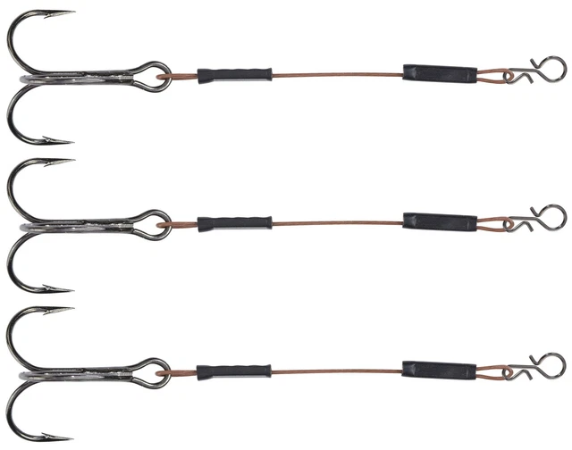 Balzer Shirasu 7x7 Edelstahl Stinger Rig - 3 Stingerhaken, Angsthaken, Haken