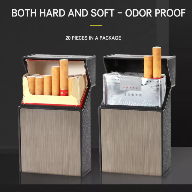 Cigarette Case Aluminum Tobacco Holder Pocket Box Container Storage 20 Cigarette