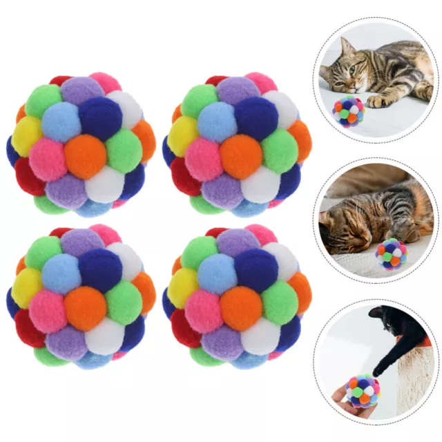 4pcs Interactive Cat Toys Indoor Cat Balls Toys For Indoor Cats Toy Cat