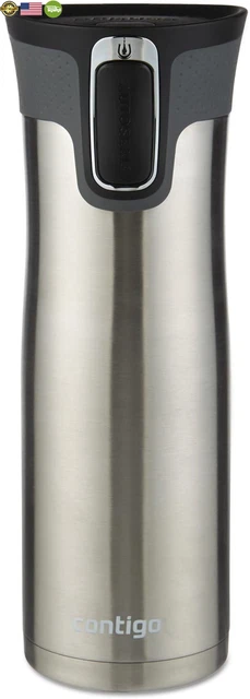 Contigo Autoseal West Loop Vacuum-Insulated Travel Mug, 20 Oz, Stainless Steel