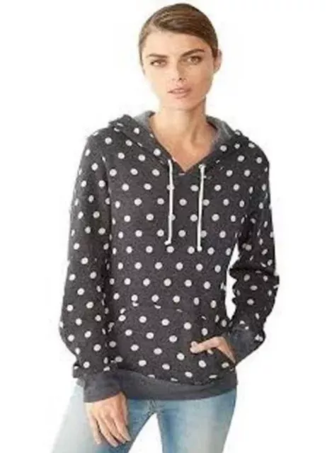 NWOT Alternative Apparel Eco-Fleece Hooded Polka Dot Sweatshirt - Size Medium