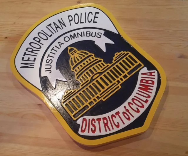 Metropolitan Police District of Columbia 3D routed patch sign plaque Custom