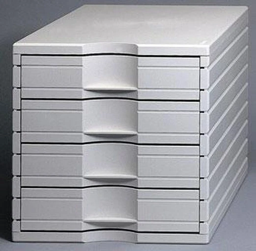 Ablagesysteme styrotop 4 Schubladen weiss Ablagebox Ablagefach