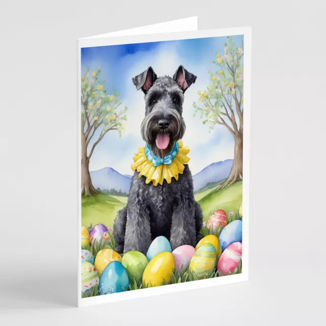 Kerry Blue Terrier Easter Egg Hunt Cards Envelopes Pack of 8 DAC5090GCA7P