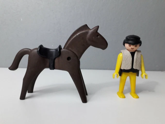 Playmobil Geobra 1974- cheval+ cavalier - Label Emmaüs