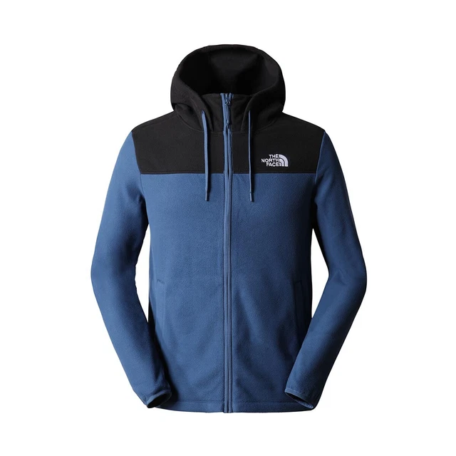 Pile uomo invernale con cappuccio The North Face  NF0A55HKMPF azzurro-nero