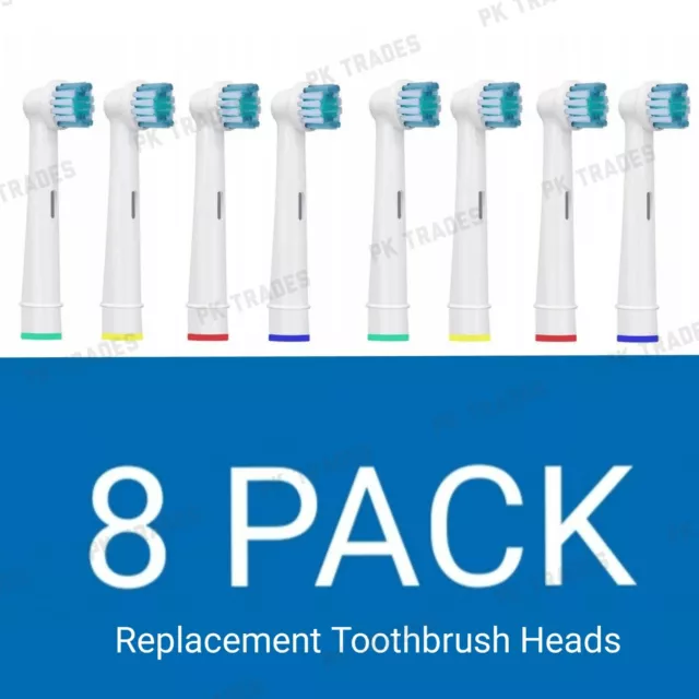 Electric Toothbrush Heads Compatible With Braun Oral B  Toothbrush Heads 8 Pack