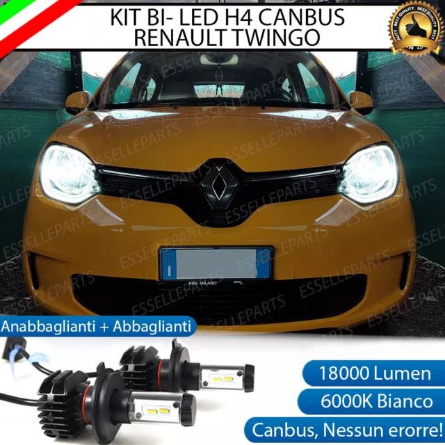 Kit Led H4 6000K Renault Twingo Iii 18000 Lumen Canbus Xeno Xenon 100% No Errore