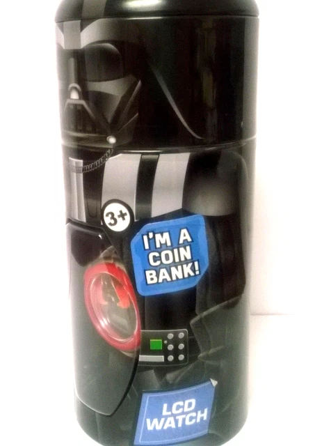 Orologio Da Polso Per Bambini Darth Vader Star Wars Più Banca Monete Sigillato In Fabbrica Nuovo 2