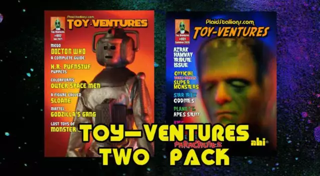 PlaidStallions Toy-Ventures Magazine Bundle: Issue 1 and 2!  Mego Doctor Who