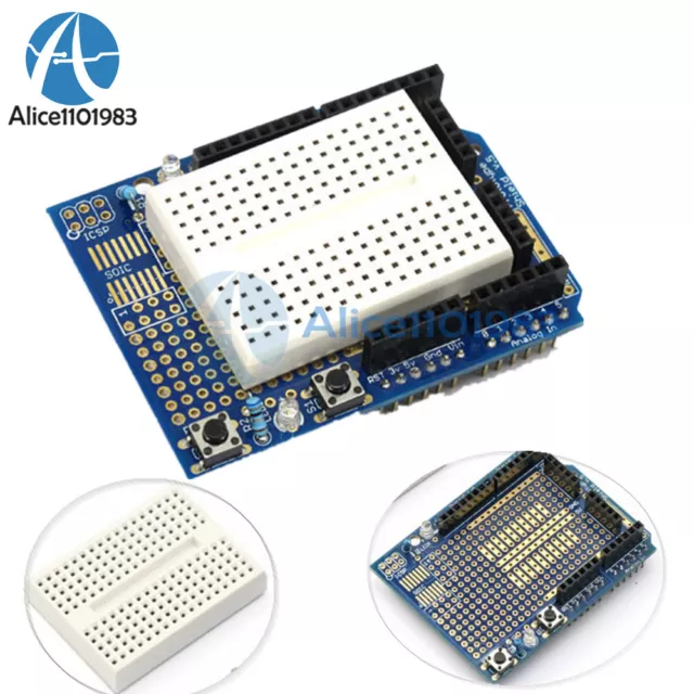 Prototype Shield ProtoShield for Arduino+2pcs Mini Breadboard 170 Tie-points