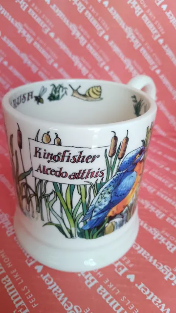 Emma Bridgewater KINGFISHER AND BULRUSH 1/2 pint Mug New 2nd seconds quality 2