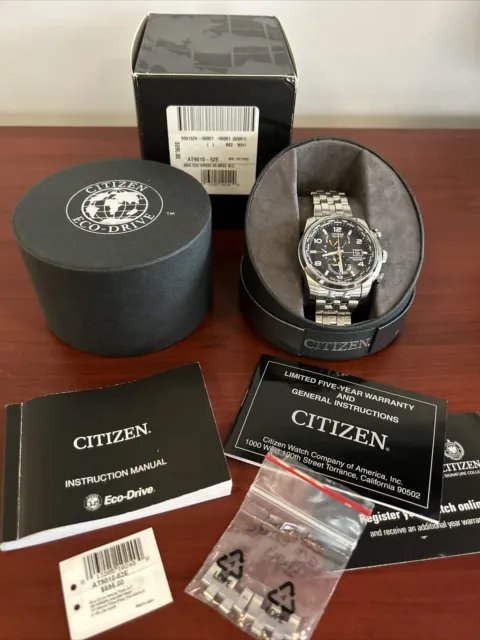 Citizen Men’s Eco-drive SS WR200 Watch at9010-52e Gently Used In Excellent Con.