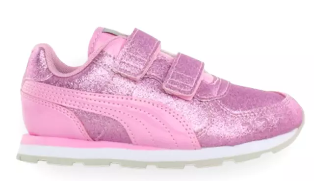 NEW Puma Vista Glitz Little Girls Sneakers Size 3C Pink Glitter