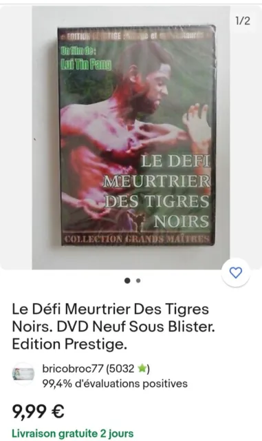  prix MINI : DVD "Le défi meurtrier des tigres noirs" neuf sous blister 