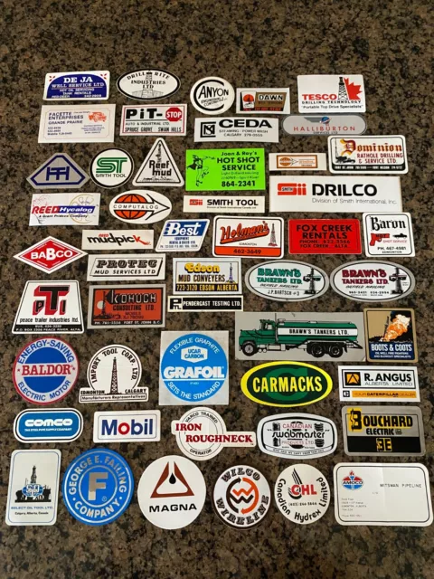 Vintage Oilfield Sticker Collection Lot Of 50 Service Drilling Etc 70S-80S