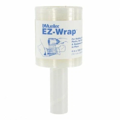 Película de plástico Mueller EZ-Wrap con mango - CAJA de 6 (4 in x 1000 pies) ROLLOS