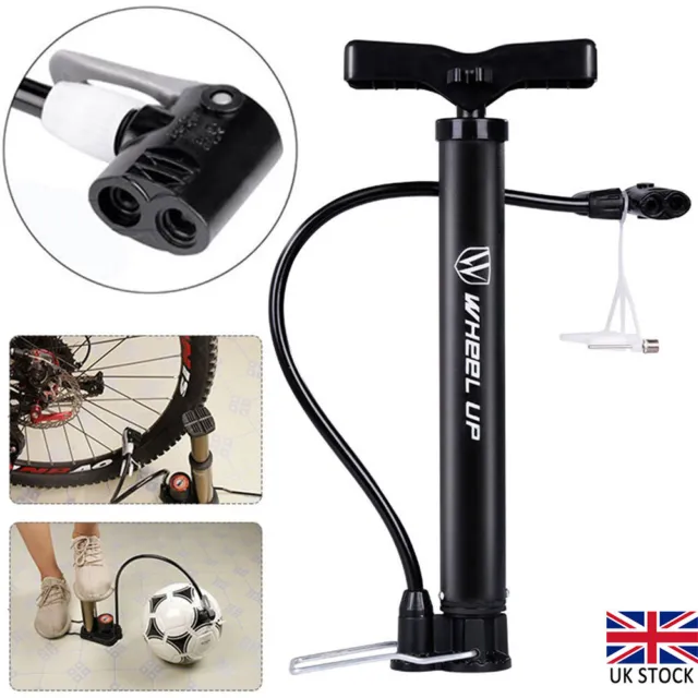 Portable MTB Road Bike Bicycle Tire Inflator Floor Pump Presta/Schrader Valve UK