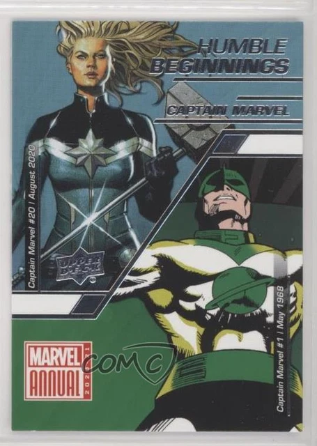 2020-21 Upper Deck Marvel Annual Humble Beginnings Captain Marvel #HB-2 09o4