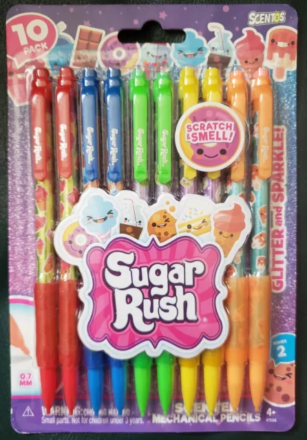 10pc Sentos Scented Mechanical Pencils *Sugar Rush* Multicolor ~2pk~