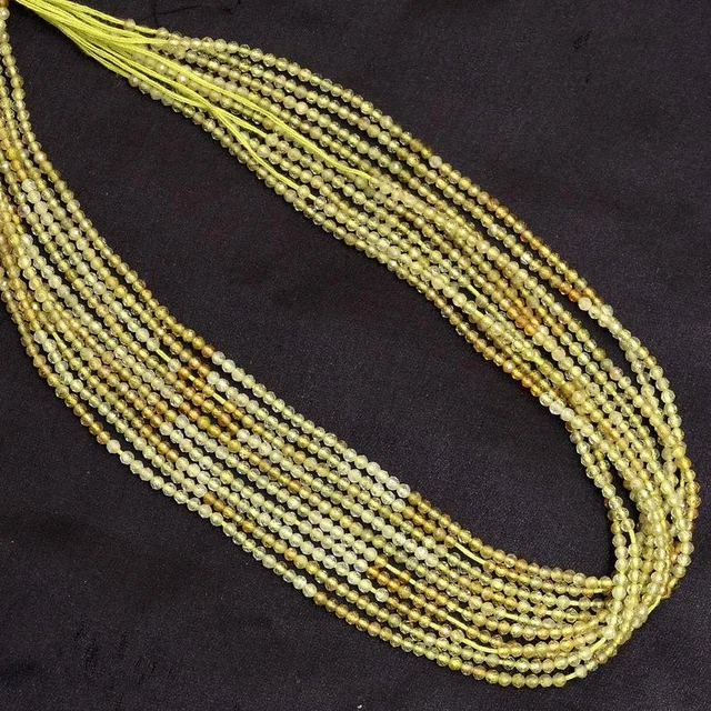 AAA Naturel Facettes Grossulaire Vert Grenat Gemmes Perles 13 " Brin 2mm-3mm