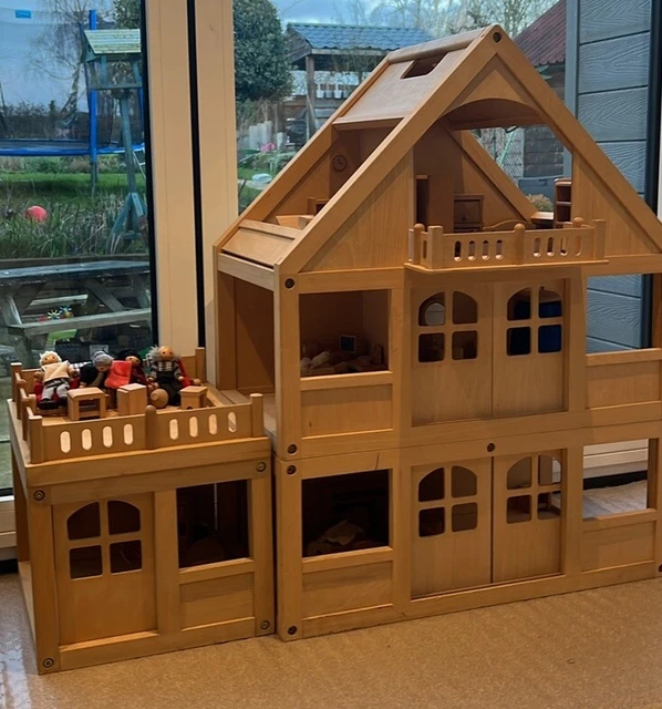 EARLY LEARNING CENTRE ELC Traditional Solid Wooden Dolls House with