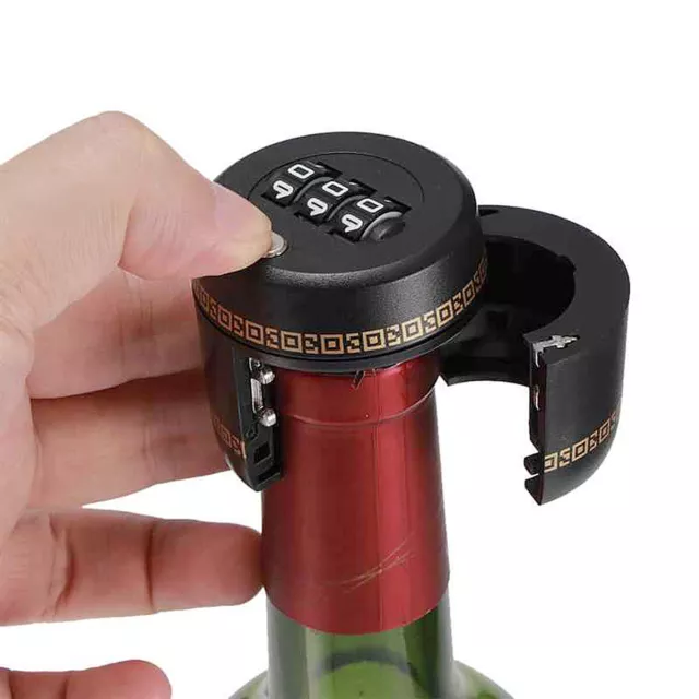 Bottle Password Lock Combination Lock Wine Stopper Vacuum For Bottle Protection