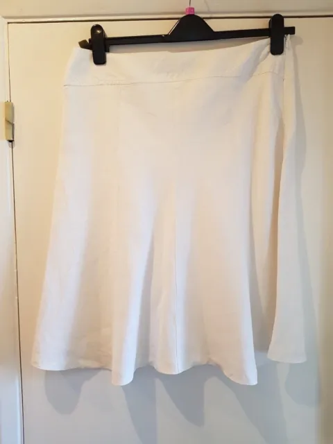 White Linen mix Flare Skirt by Oasis, UK size 16