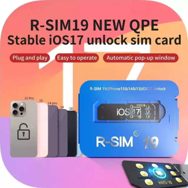 R-SIM 19 NEW QPE Stable IOS17 Unlock SIM-Karte für iPhone 15 14 Pro MAX 13/Pro