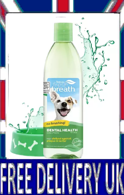 TropiClean Fresh Breath Dog Teeth Cleaning – Dental Care for Bad Original, 473ml