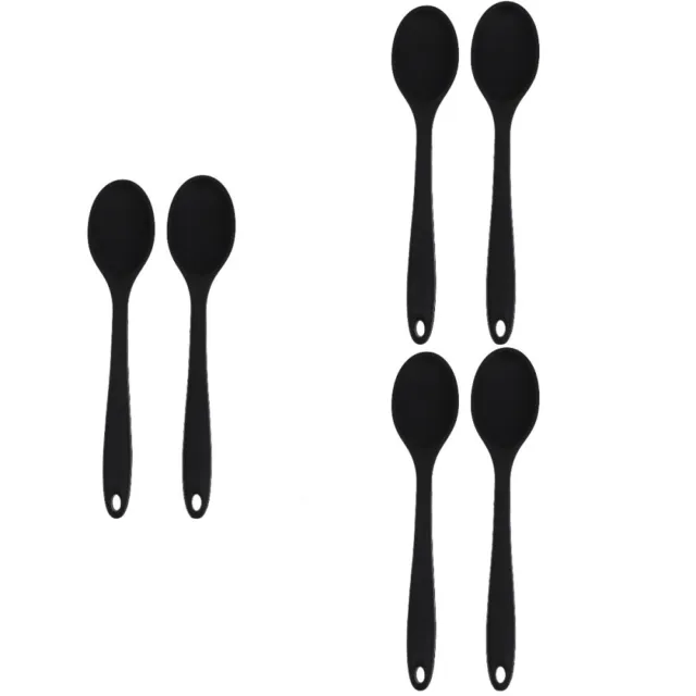 6 piezas cucharas de silicona cuchara para ensaladas utensilios de cocina paño de cocina