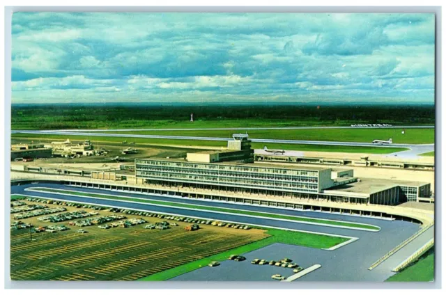 Montreal Quebec Canada Postcard Montreal International Airport c1950's Vintage