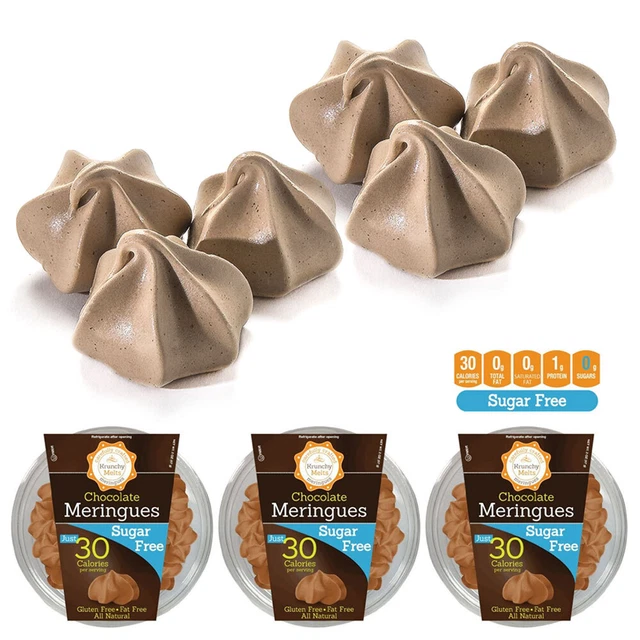 3 Boîtes Chocolat Meringues Cookies Gluten Graisse sans Sucre Kascher Sucreries