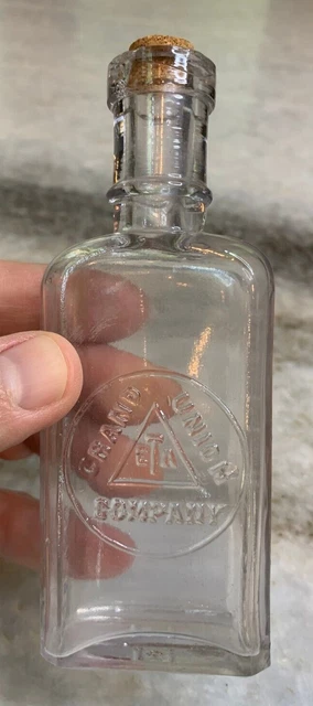 Antique Embossed Bottle GRAND UNION TEA COMPANY CO New York! 5"