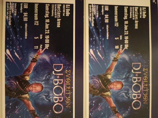 2 Konzertkarten dj bobo Hamburg 10.6
