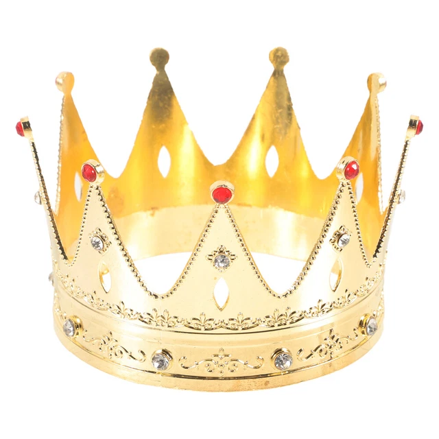 Lot De 4 Couronnes Gonflables Dorées Pour Anniversaire - Déco Fête, Carnaval, Accessoire Costume Royal