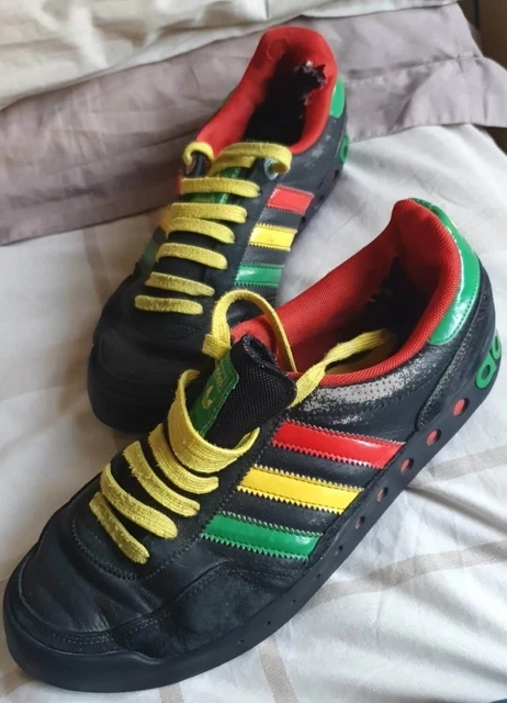 ADIDAS ORIGINALS PT 70 Rasta Trainers Size UK 10 Jamaica Black Green Yellow  Red 25.23 - PicClick UK