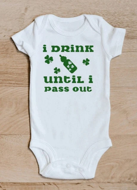 PERSONLISED St Patricks Day VEST OR T SHIRT I Drink Until I Pass Out