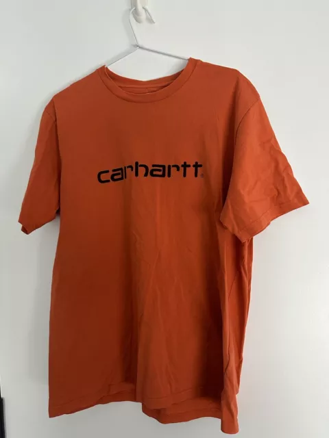 Carhartt Men’s T-shirt Size Large Orange Short Sleeve Logo